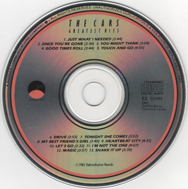 The Cars : The Cars Greatest Hits (CD, Comp, Club)