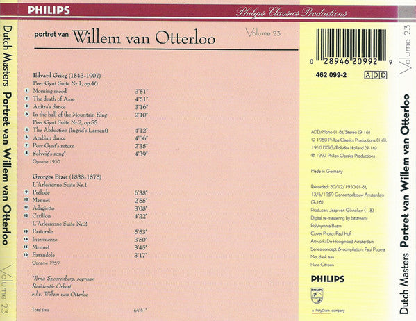 Willem Van Otterloo : Portret van Willem van Otterloo (CD, Album, Comp, Mono)