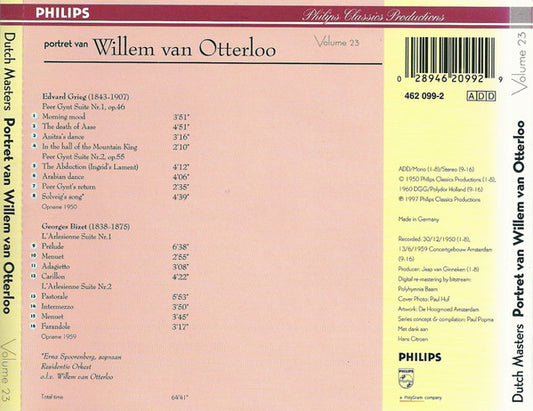 Willem Van Otterloo : Portret van Willem van Otterloo (CD, Album, Comp, Mono)