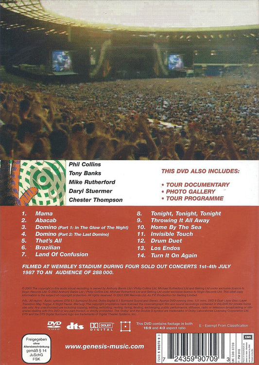 Genesis : Live At Wembley Stadium (DVD-V, Multichannel, PAL, DTS)