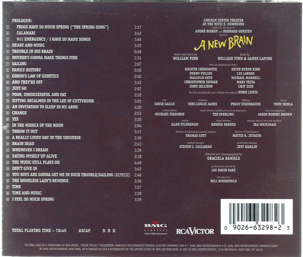 William Finn : A New Brain Original Cast Recording (CD, Album)