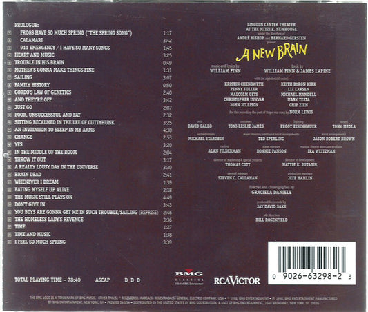 William Finn : A New Brain Original Cast Recording (CD, Album)