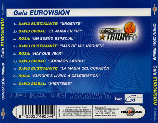 Academia Operación Triunfo : Gala Eurovisión (CD, Album)