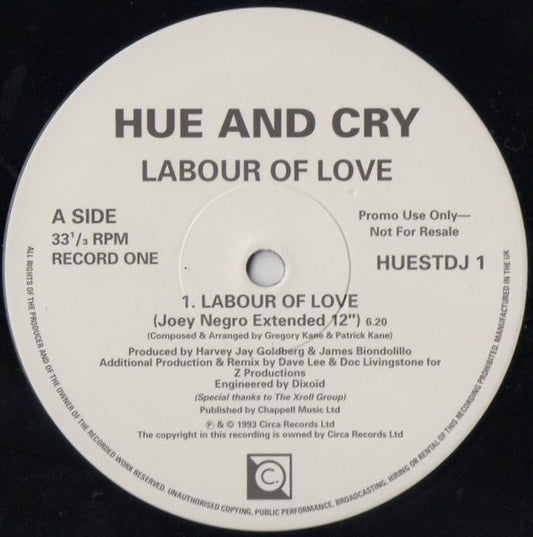 Hue And Cry* : Labour Of Love (The Joey Negro / Doc Livingstone Remixes) (2x12", Promo)