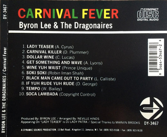 Byron Lee And The Dragonaires : Carnival Fever (CD)
