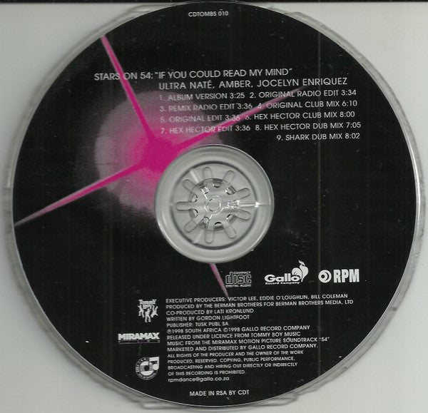 Stars On 54 : Ultra Naté, Amber & Jocelyn Enriquez : If You Could Read My Mind (CD, Maxi)