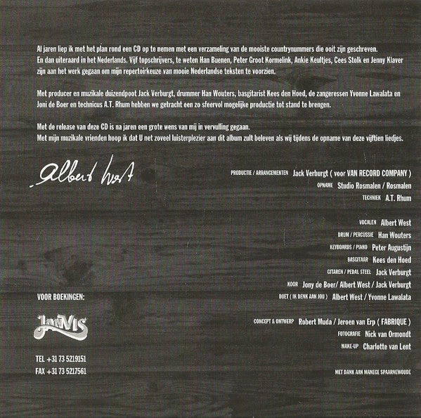 Albert West : Alleen Voor Jou (CD, Album)