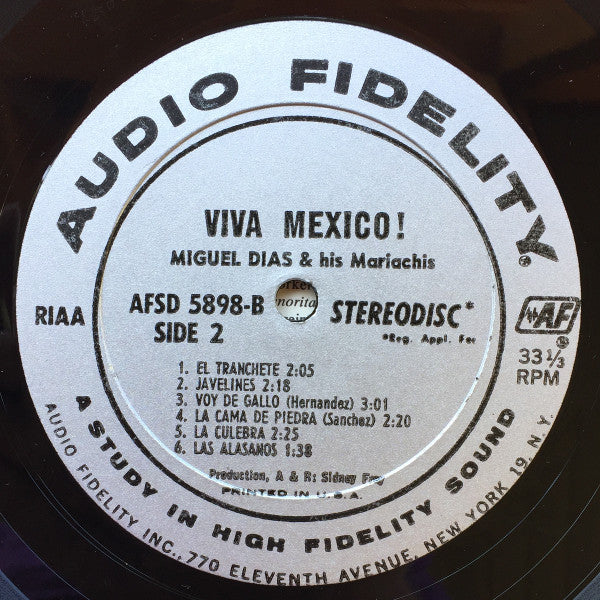 Mariachi Miguel Diaz : Viva Mexico ! Rancheros De Mexico, Vol.2 (LP)