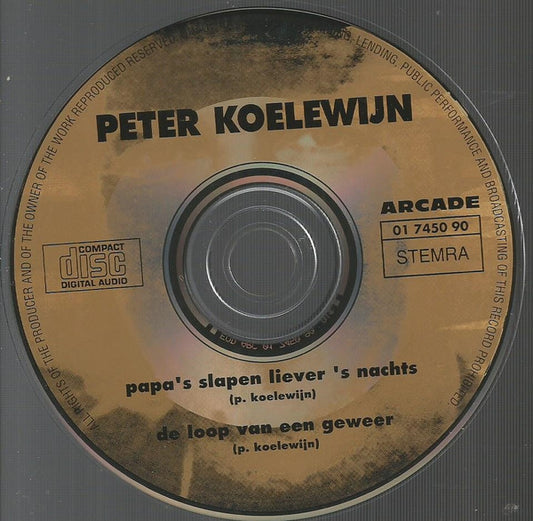 Peter Koelewijn : Papa's Slapen Liever 's Nachts (CD, Single, car)