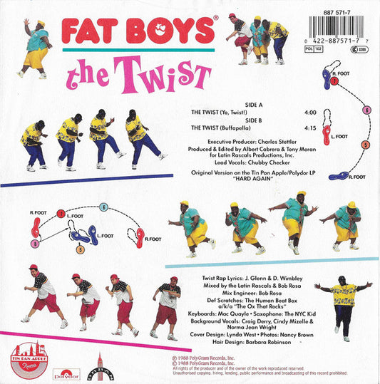 Fat Boys With Stupid Def Vocals By Chubby Checker : The Twist (7", Single)
