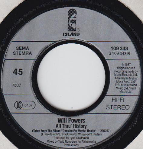 Will Powers : Kissing With Confidence (7", Single)