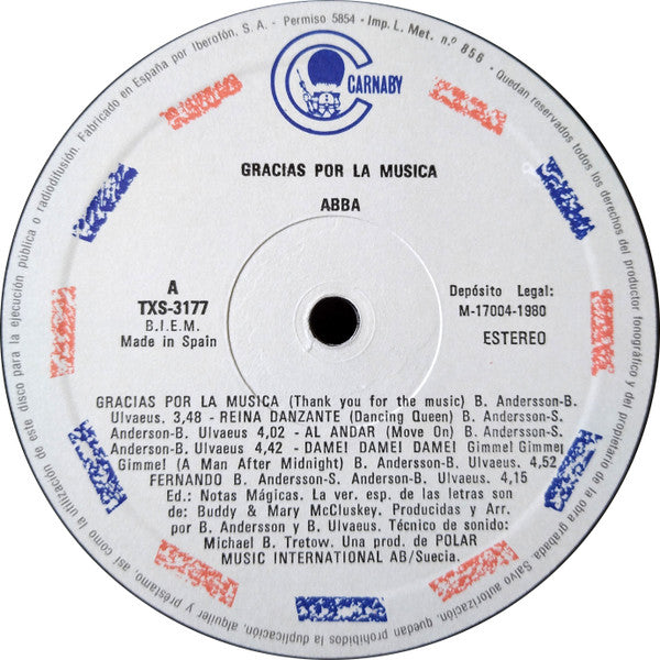 ABBA : Gracias Por La Musica (LP, Album)