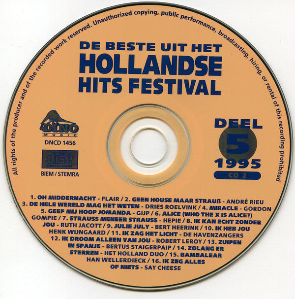 Various : De Beste Uit Het Hollandse Hits Festival Deel 5 (2xCD, Comp)