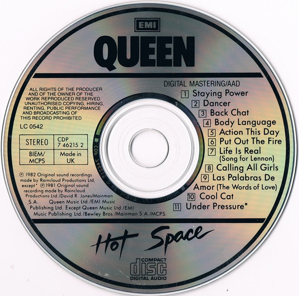 Queen : Hot Space (CD, Album, RE)