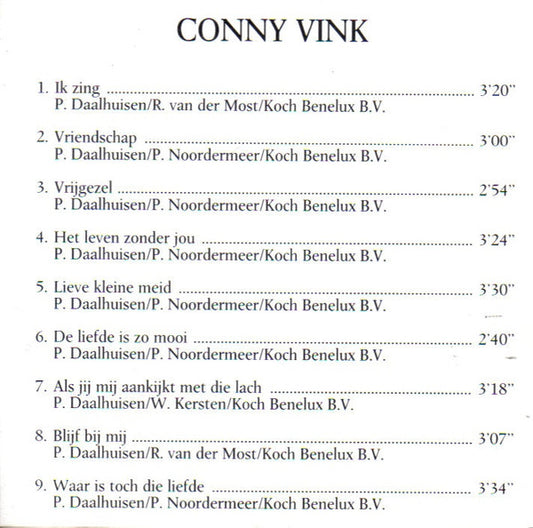 Conny Vink : Conny Vink (CD, Album, RE)