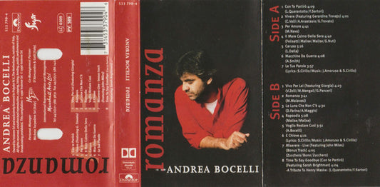 Andrea Bocelli : Romanza (Cass, Album, Comp, RE)