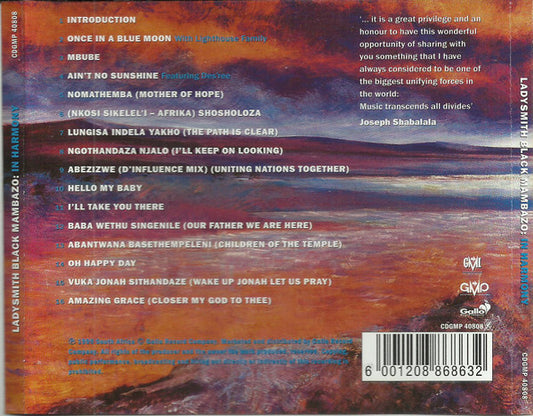 Ladysmith Black Mambazo : In Harmony (CD, Album)