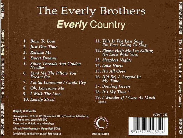 Everly Brothers : Everly Country (CD, Comp, Mono)