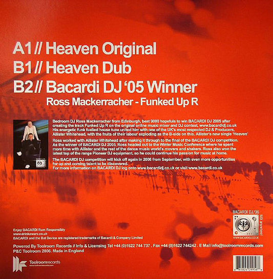 Allister Whitehead Featuring Beverley Skeete / Ross Mackerracher : Heaven / Funked Up R (12")