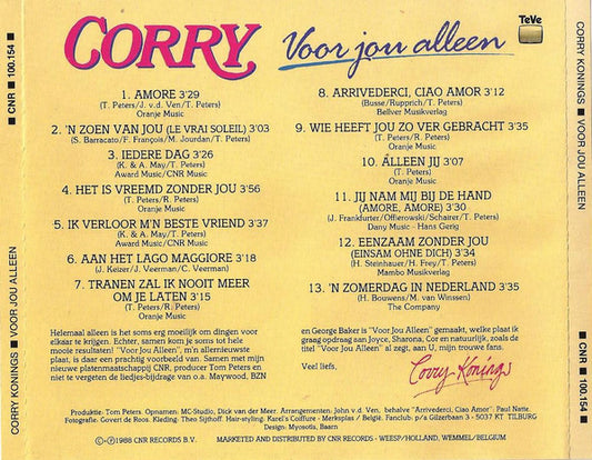 Corry Konings : Voor Jou Alleen (CD, Album)