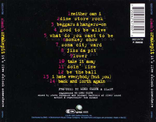 Slash's Snakepit : It's Five O'Clock Somewhere (CD, Album)