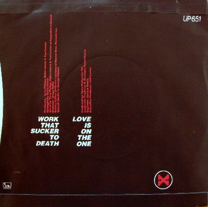 Xavier (2) Featuring George Clinton & Bootsy Collins : Work That Sucker To Death / Love Is On The One (7", Single)