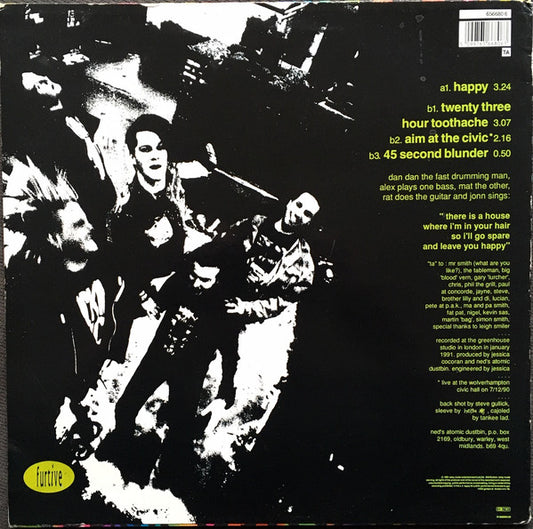 Ned's Atomic Dustbin : Happy (12", Single)