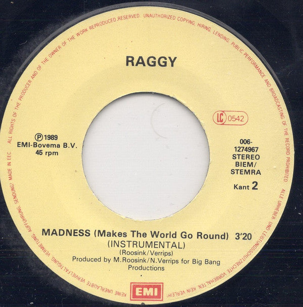 Raggy (3) : Madness (7", Single)