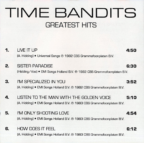 Time Bandits : Greatest Hits (CD, Comp)