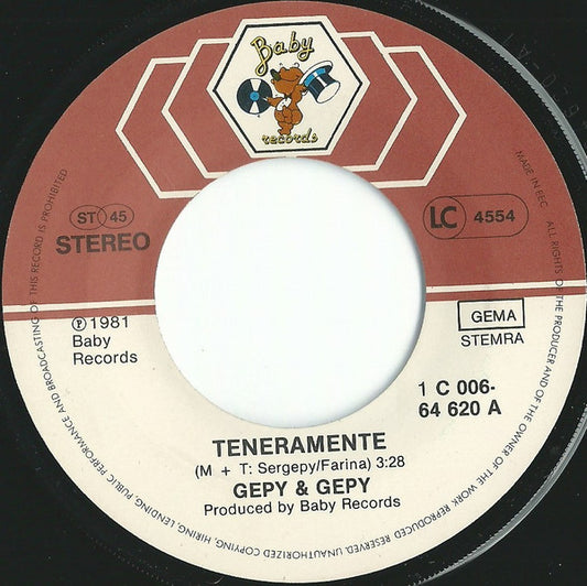 Gepy & Gepy : Teneramente (7")