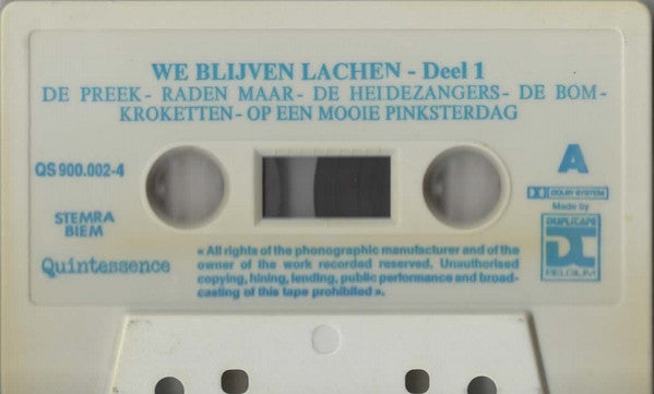 Various : We Blijven Lachen 1 (Cass, Comp)