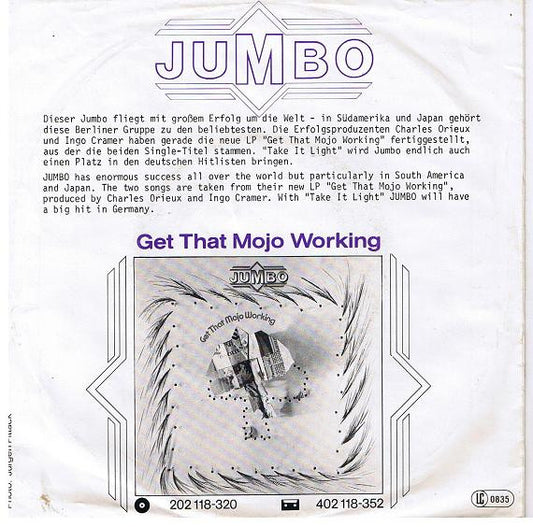 Jumbo (5) : Take It Light (Get That Mojo Working Day And Night) / Sexy Thing (7", Single)