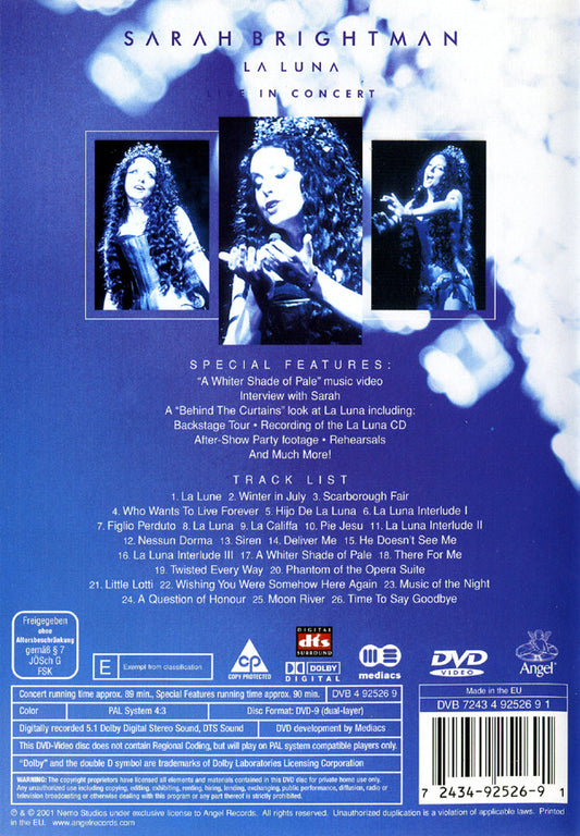Sarah Brightman : La Luna - Live In Concert (DVD-V, PAL)