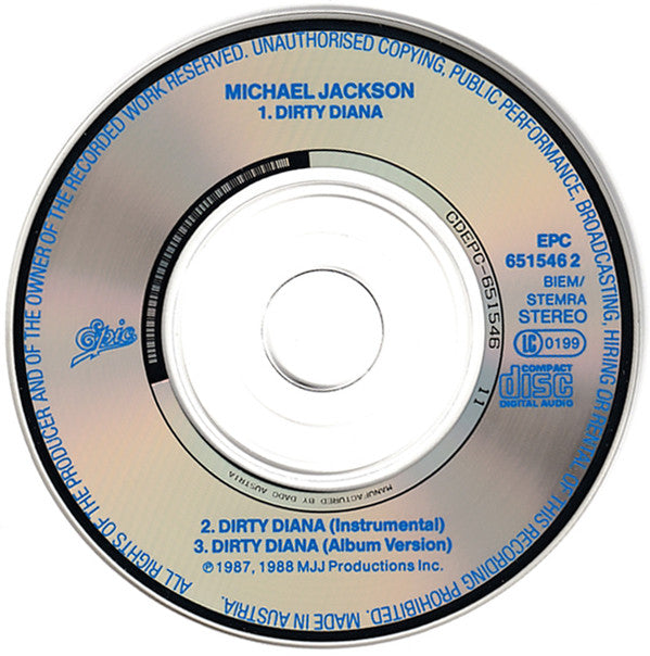 Michael Jackson : Dirty Diana (CD, Mini, Single)