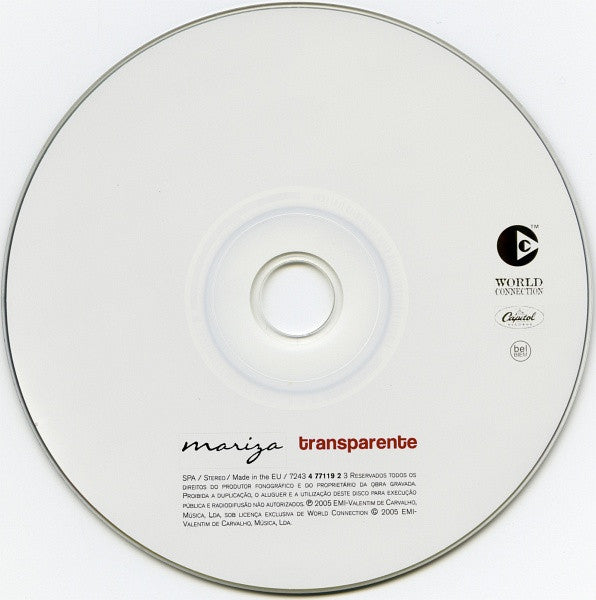 Mariza : Transparente (CD, Album)