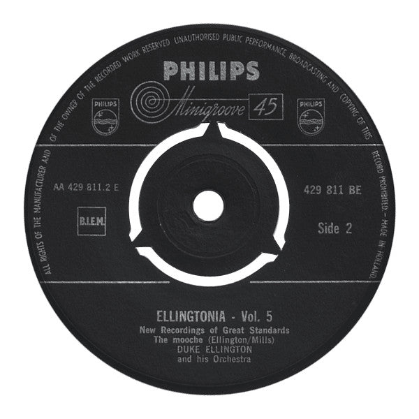 Duke Ellington And His Orchestra : Ellingtonia - Vol. 5 “New Recordings Of Great Standards” (7", EP, Mono)