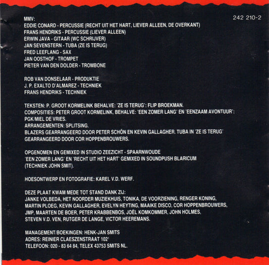 Splitsing : Recht Uit Het Hart (CD, Album)