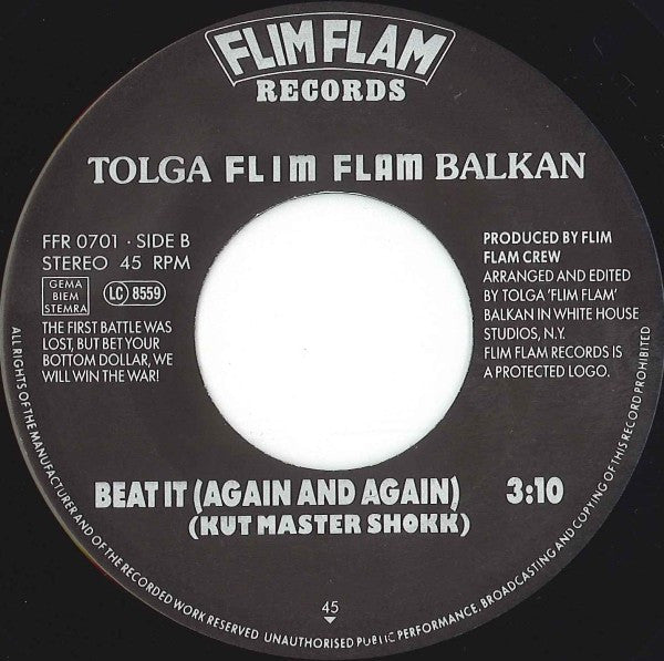 Tolga "Flim Flam" Balkan : Shall We Do It Again (Yeah! Yeah!) (7")