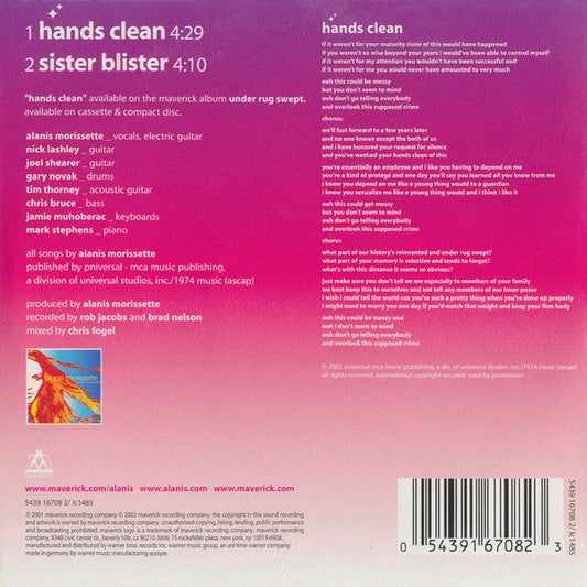 Alanis Morissette : Hands Clean (CD, Single, Car)