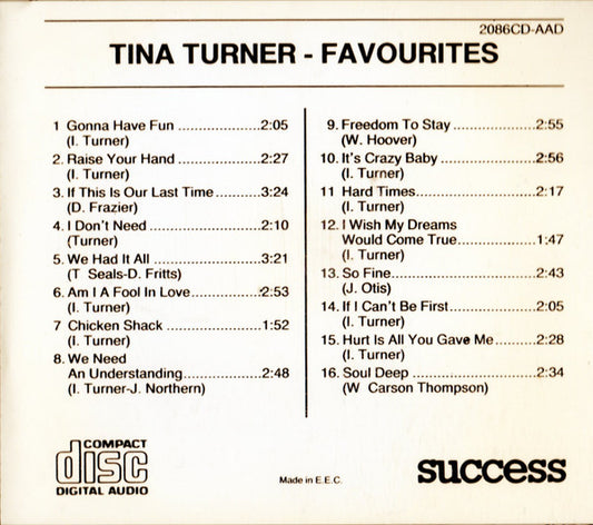 Tina Turner With Ike Turner & The Ikettes : Favourites (CD, Comp)