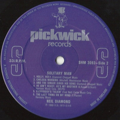 Neil Diamond : Solitary Man (LP, Comp)