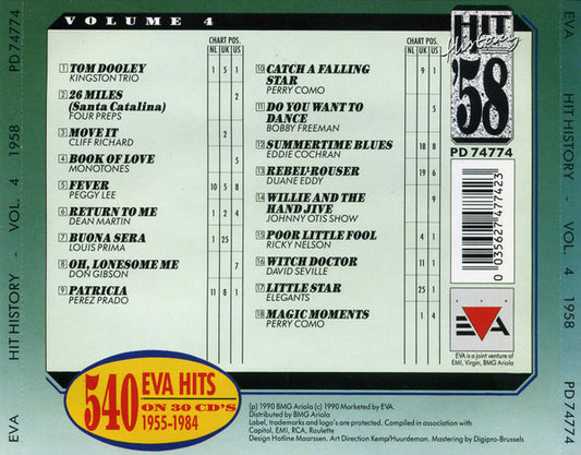 Various : Hit History '58 - Volume 4 (CD, Comp)