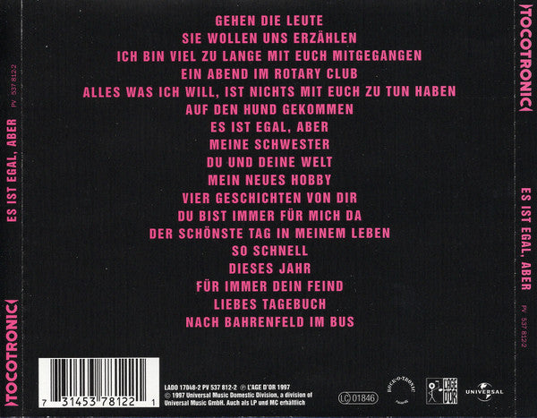 Tocotronic : Es Ist Egal, Aber (CD, Album)