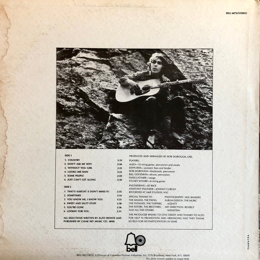 Alzo Fronte : Alzo (LP, Album, RE, Bes)