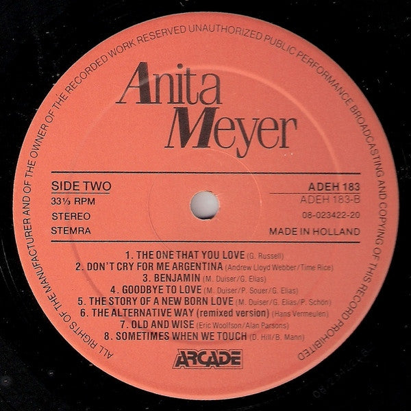 Anita Meyer : Anita Meyer (LP, Comp, Gat)