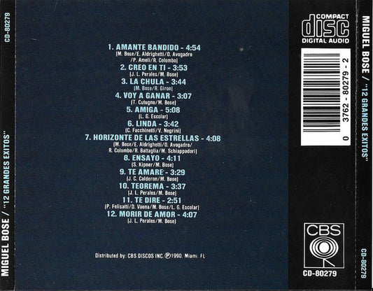 Miguel Bosé : 12 Grandes Exitos (CD, Comp)