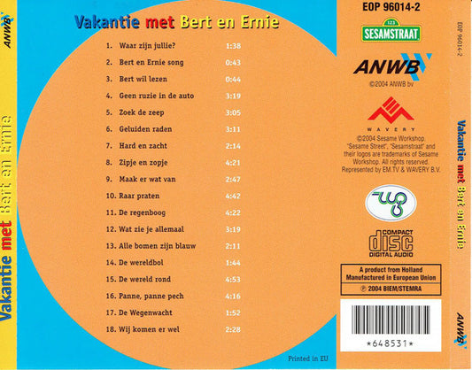 Bert & Ernie : Vakantie Met Bert En Ernie (CD, Comp)
