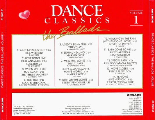 Various : Dance Classics The Ballads Volume 1 (CD, Comp)