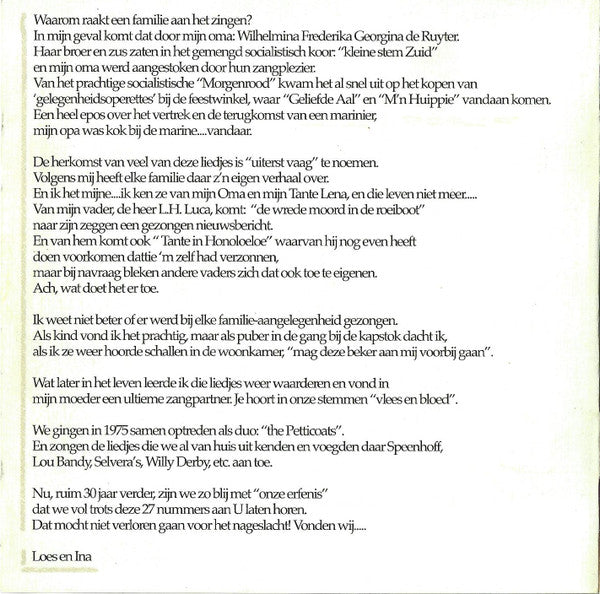 Loes Luca en Ina Vermeulen : Wenend In 't Portaal (CD, Album)