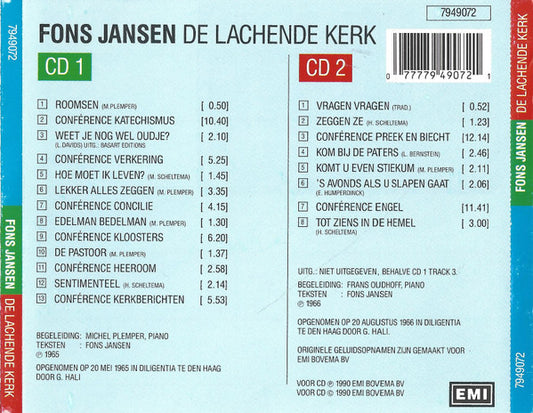 Fons Jansen : De Lachende Kerk (2xCD, Album, RE)